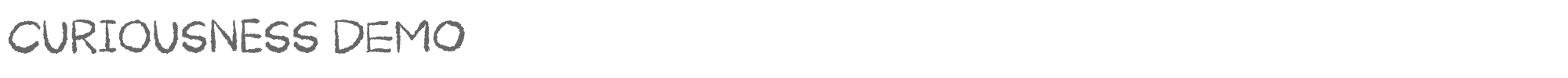Sample characters Curiousness Font